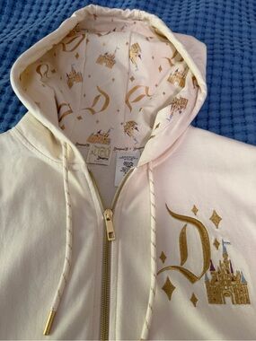 Disney Limited Edition 70th Anniversary Zip Hoodie with Gold Castle Embroidery